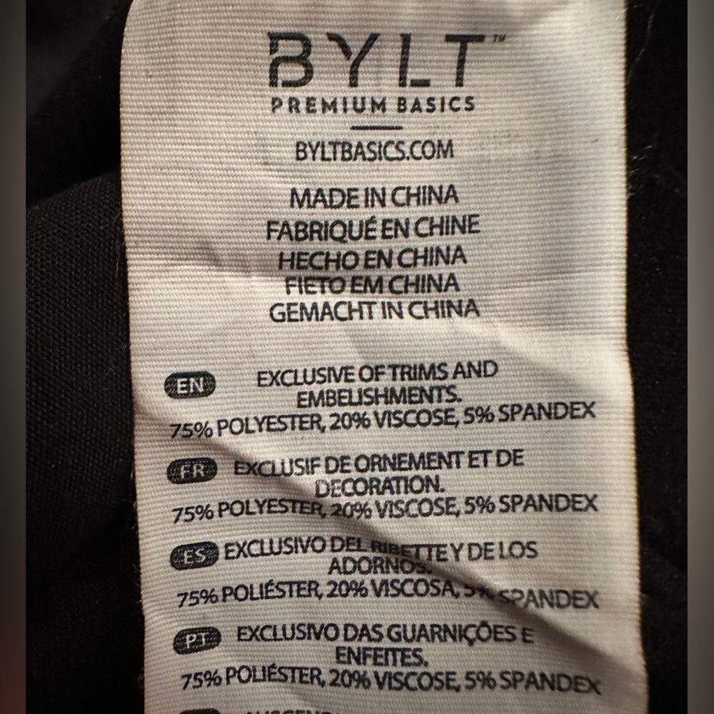 Bylt black cargo pants